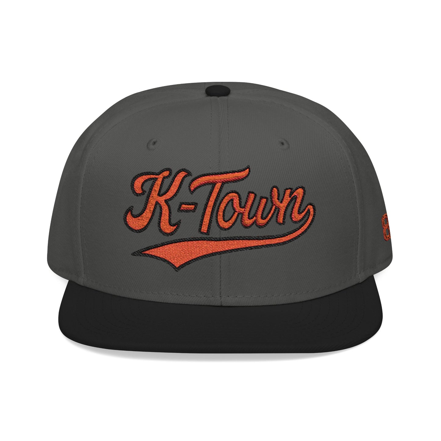Gray cap with Orange 'K-Town' logo on a white background