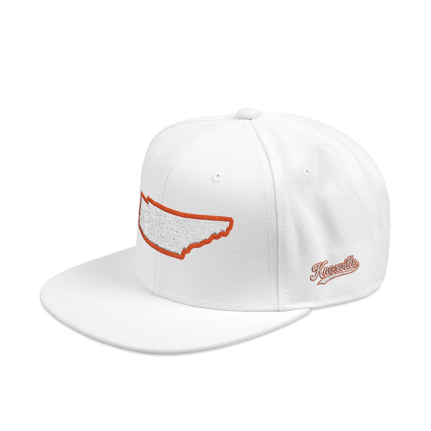 Tennessee state outline white embroidered snapback hat – 318 Supply Co.