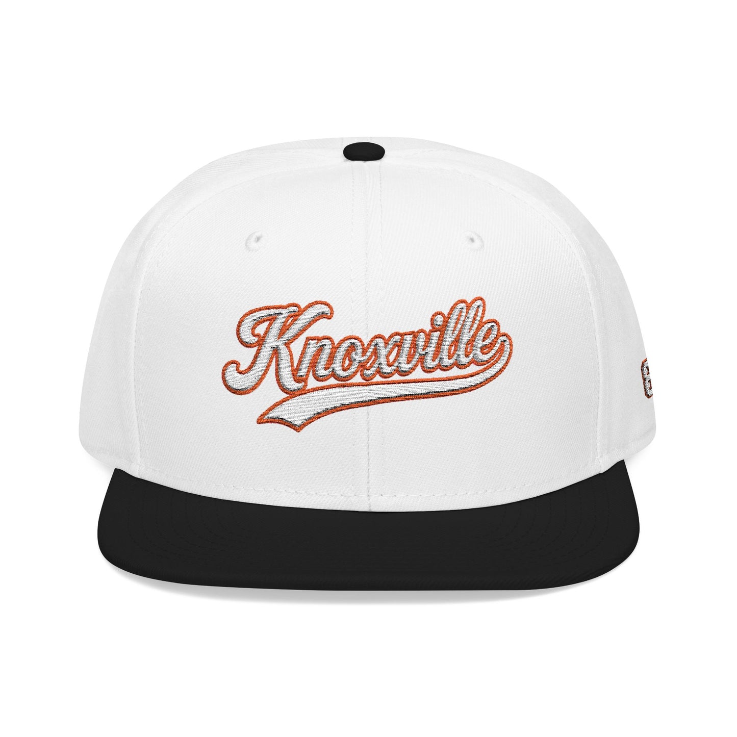Knoxville white script embroidered snapback hat with 865 side patch – 318 Supply Co.