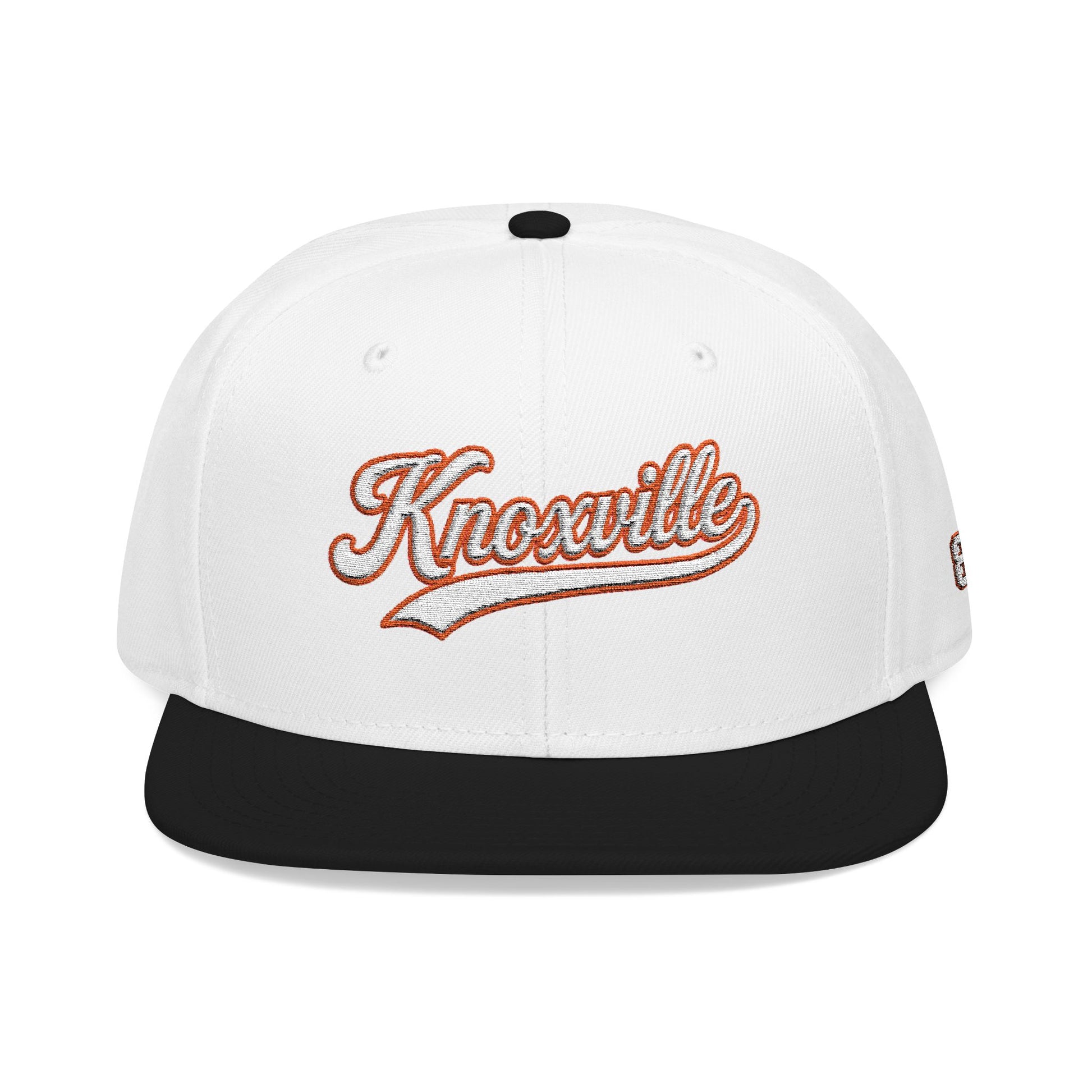 Knoxville white script embroidered snapback hat with 865 side patch – 318 Supply Co.