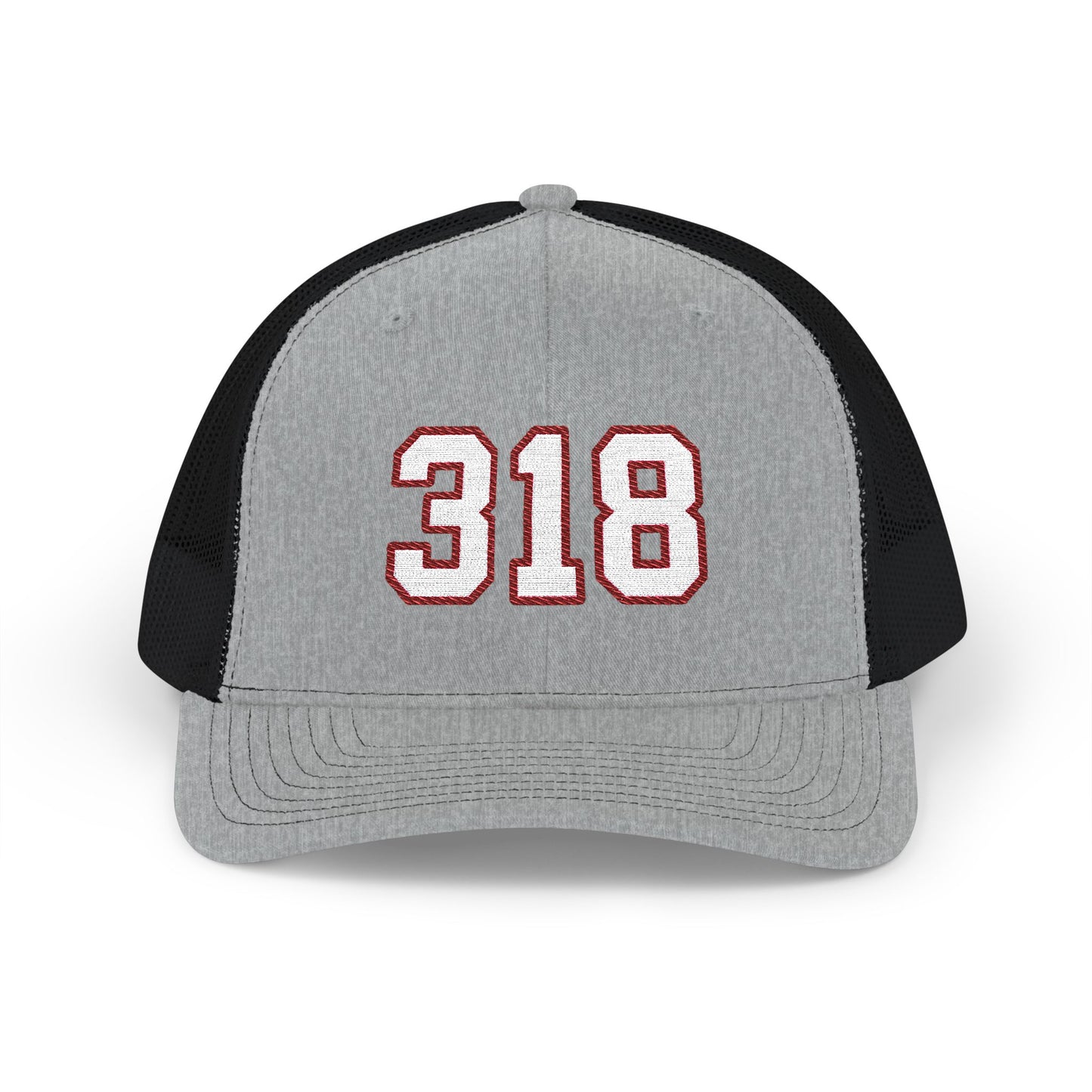 318 white embroidered mesh trucker snapback hat – 318 Supply Co.