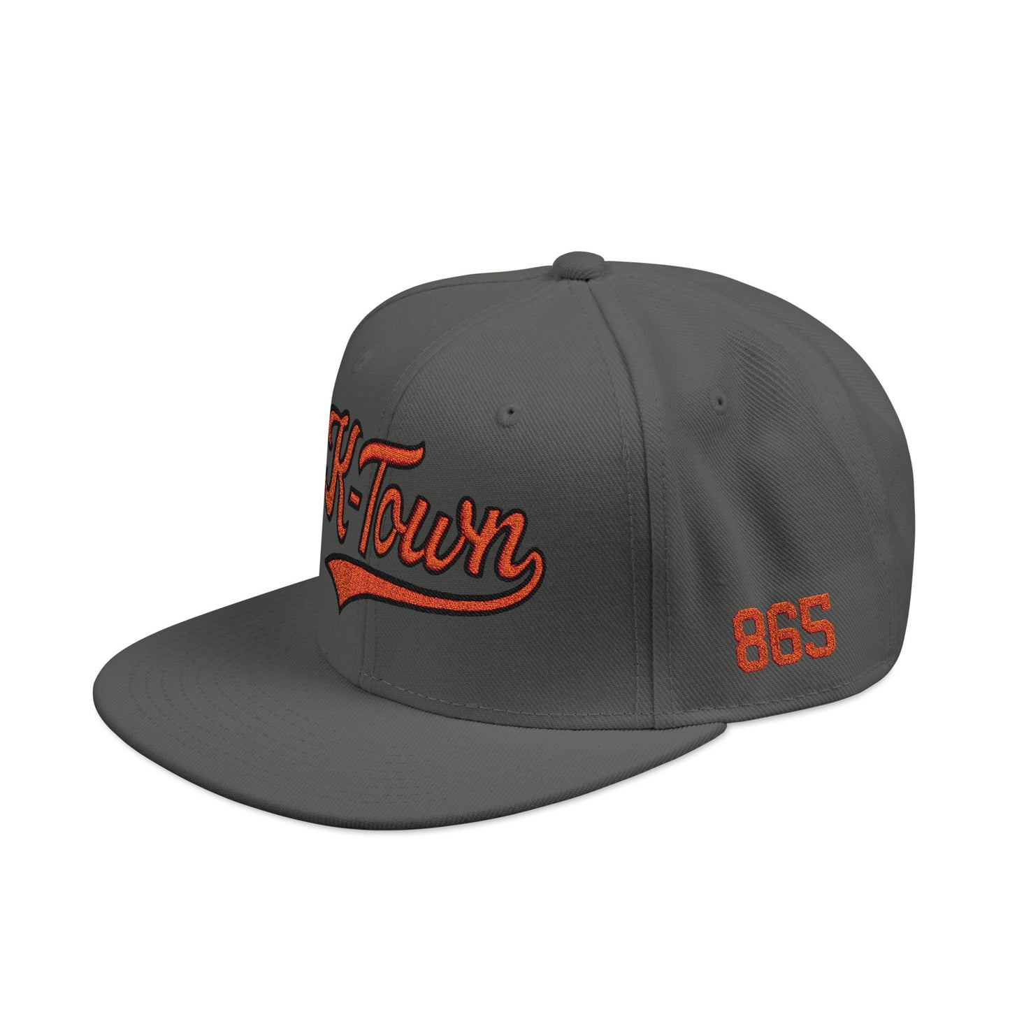 Gray cap with 'K-Town' and '865' text on a white background