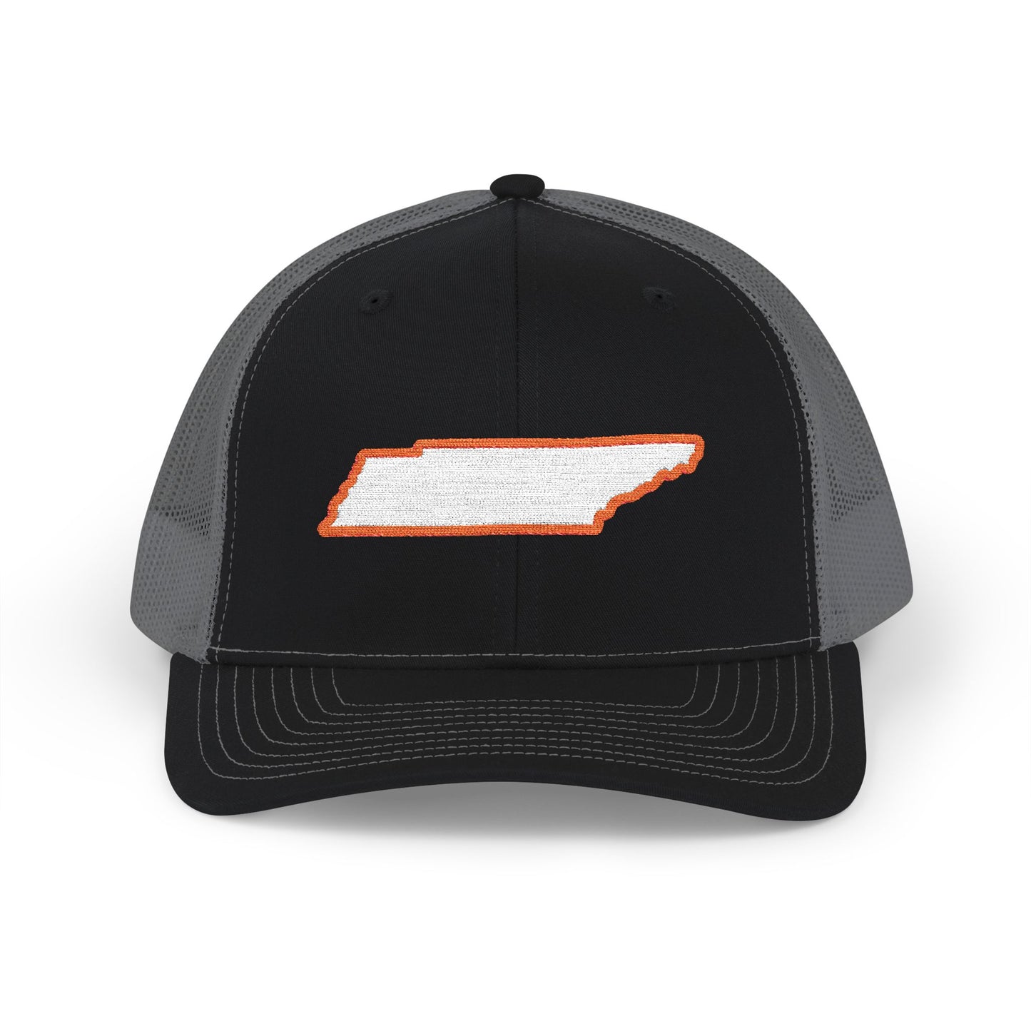 Tennessee outline distressed trucker cap white embroidered – 318 Supply Co.
