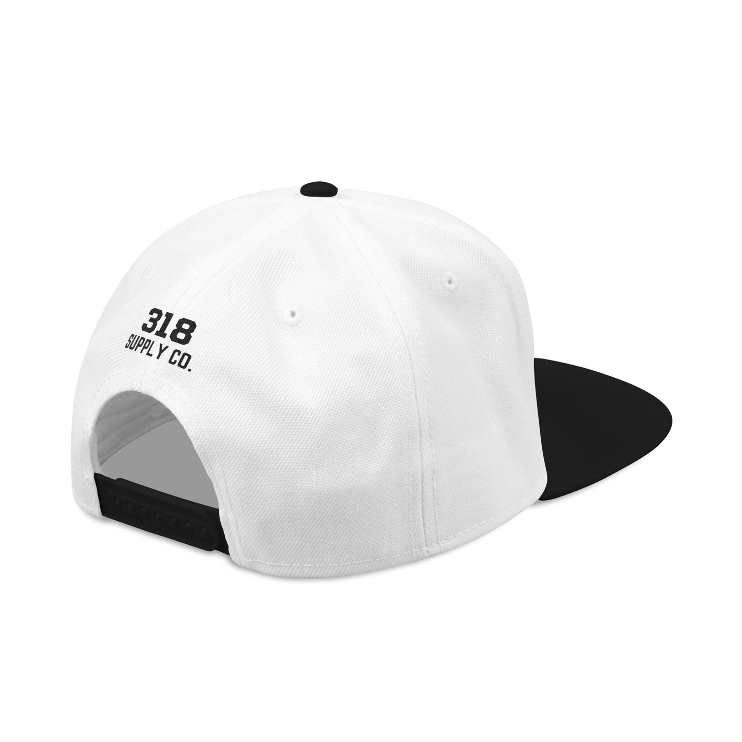 Athens white script embroidered snapback hat with 706 side stitch – 318 Supply Co.