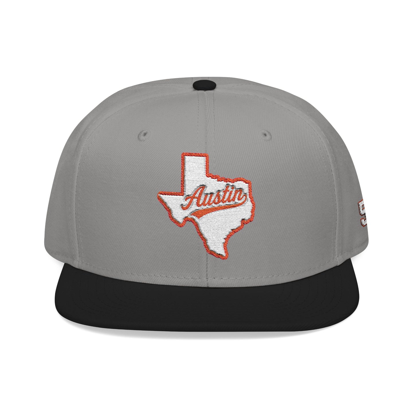 Texas Outline Snapback Hat with 512 Embroidery — Austin Pride Baseball Cap