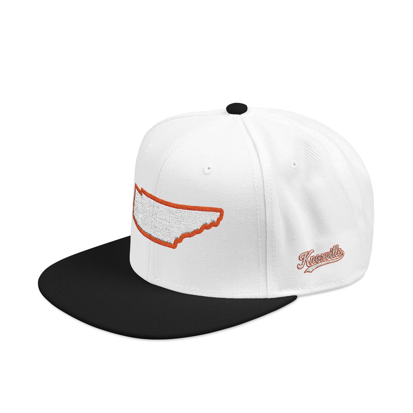Tennessee state outline white embroidered snapback hat – 318 Supply Co.