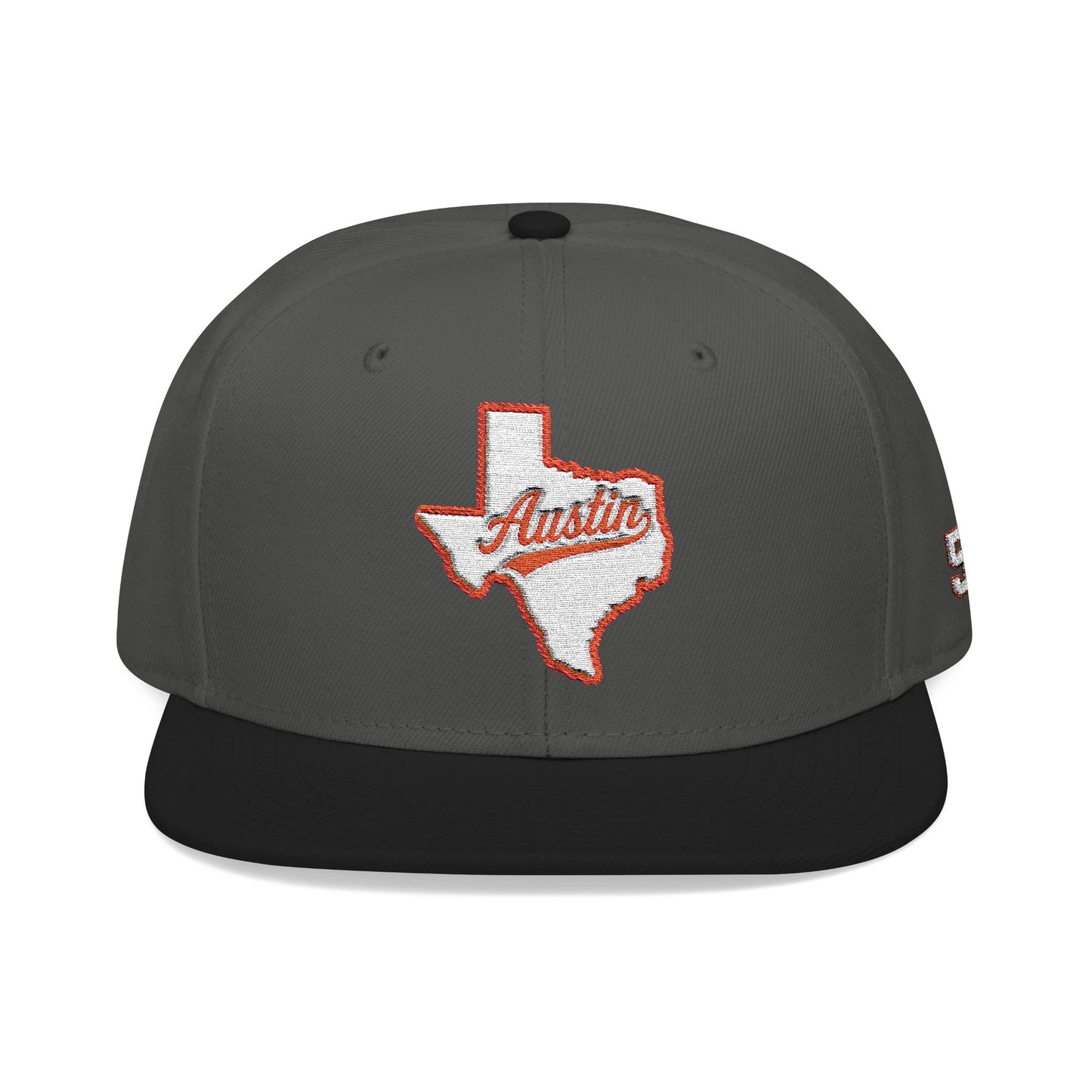 Texas Outline Snapback Hat with 512 Embroidery — Austin Pride Baseball Cap