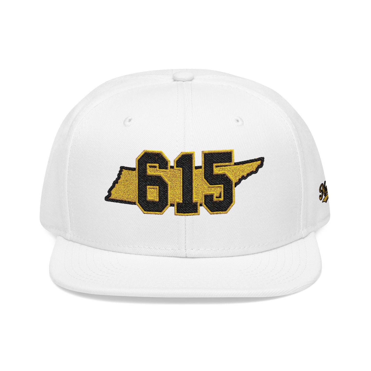 Tennessee Snapback Hat — Gold Embroidered State Outline Cap