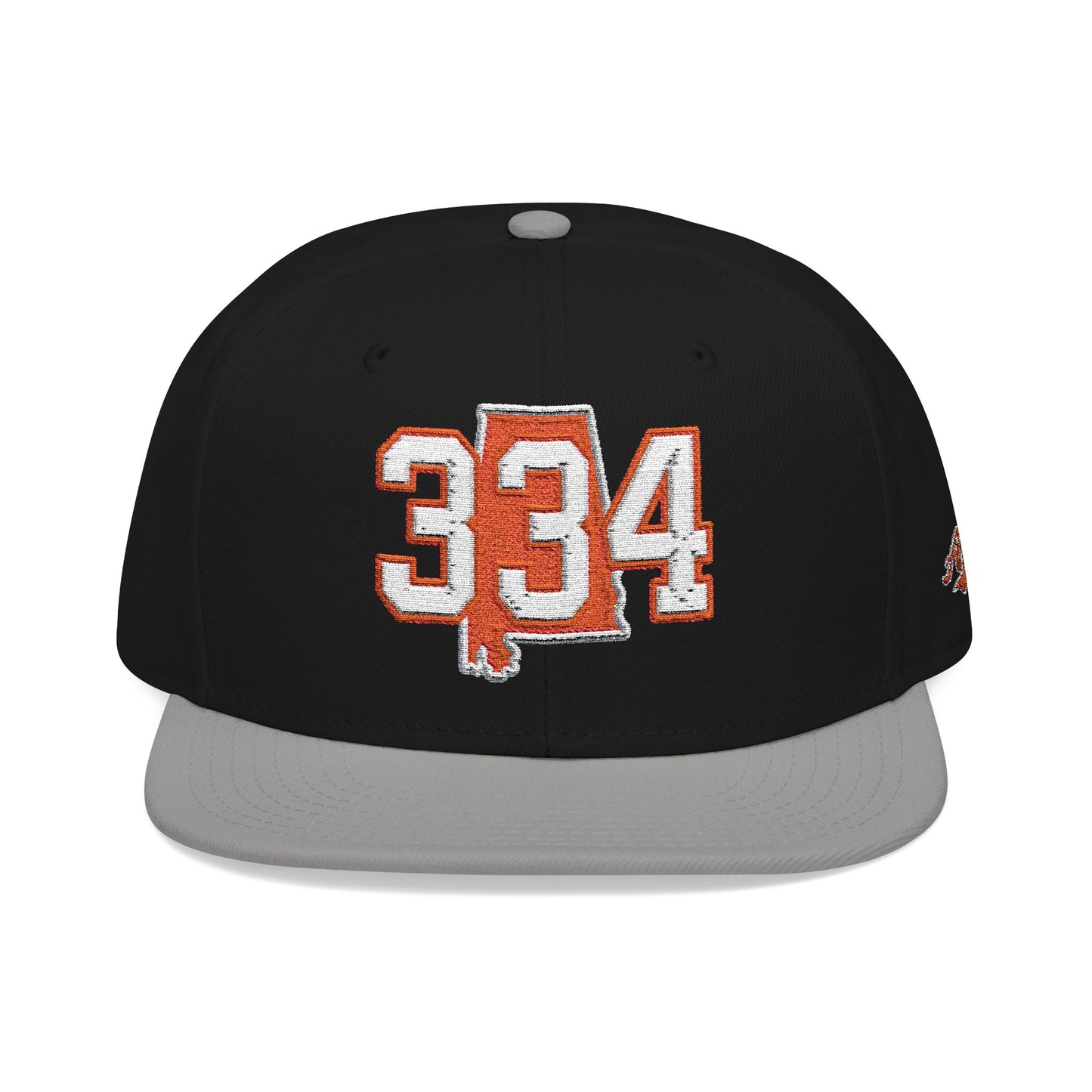 Alabama Snapback Hat — Orange Embroidered State Outline Cap