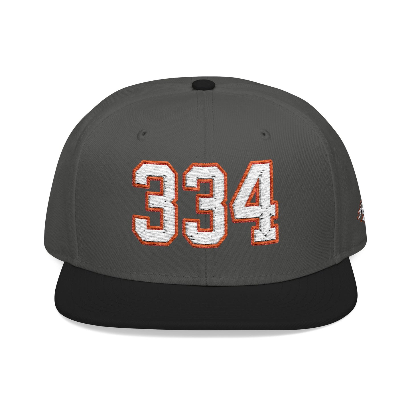 334 white embroidered snapback hat vintage varsity style – 318 Supply Co.