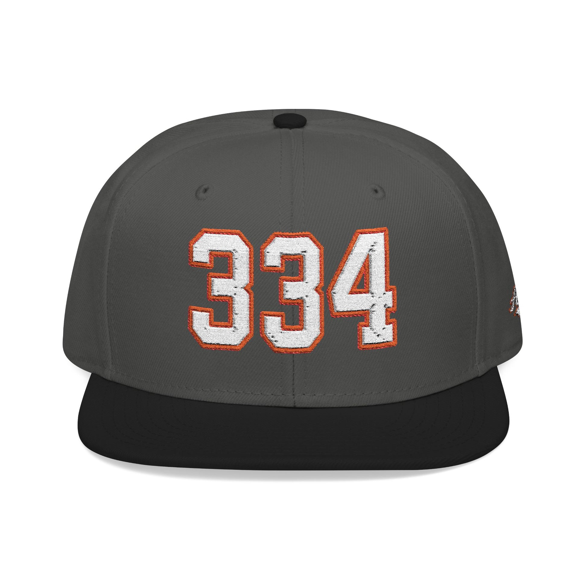 334 white embroidered snapback hat vintage varsity style – 318 Supply Co.