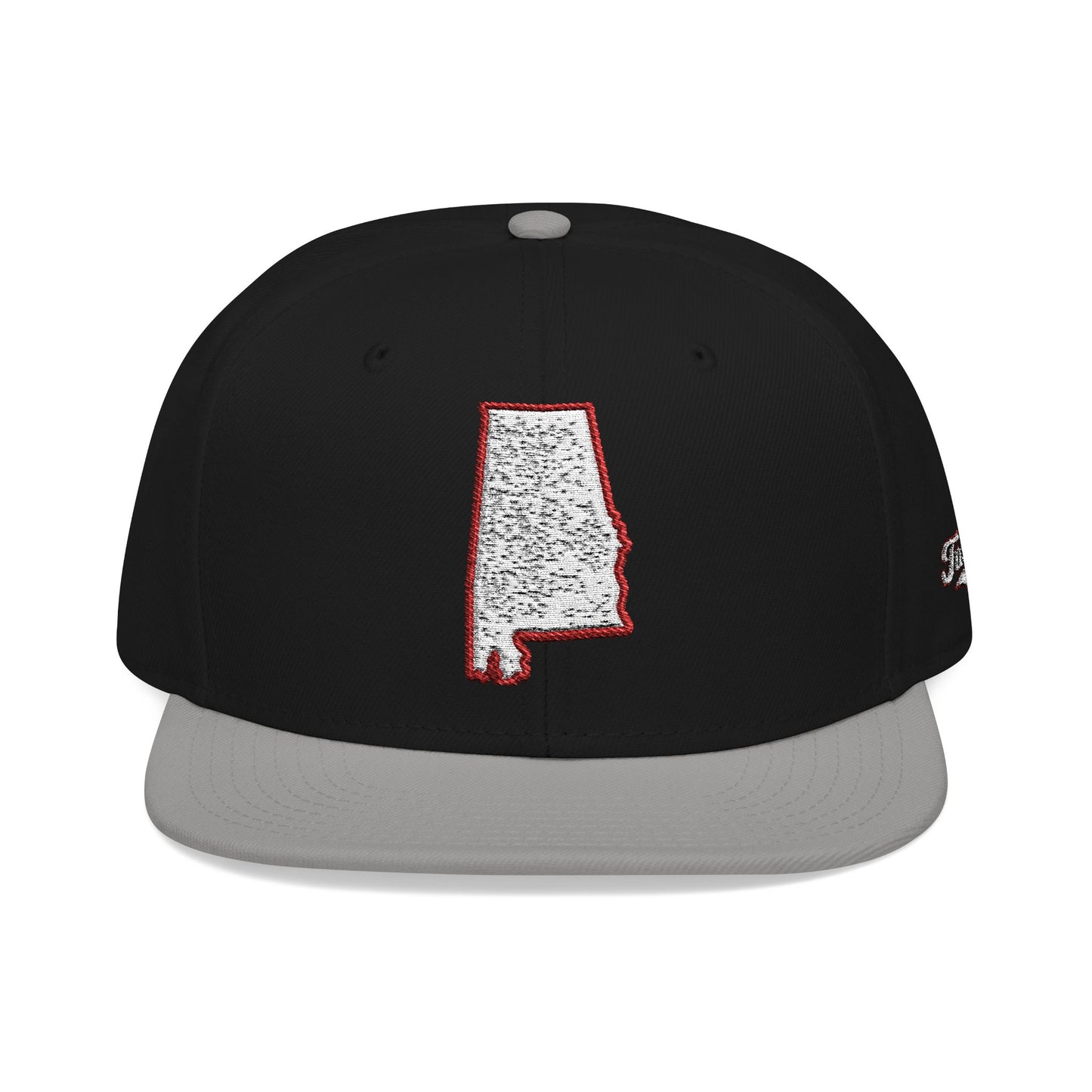Alabama state outline white embroidered snapback hat – 318 Supply Co.