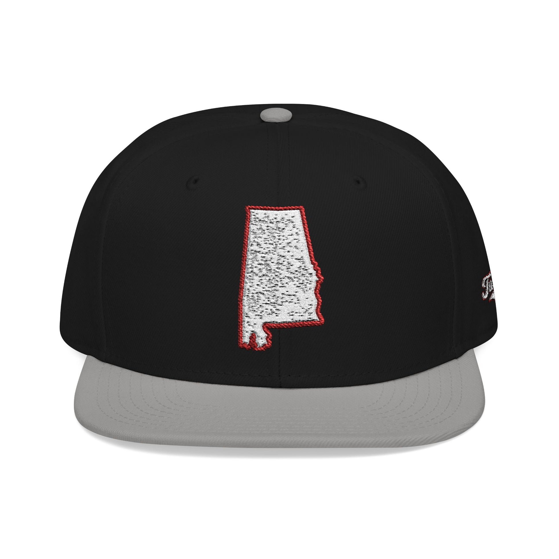 Alabama state outline white embroidered snapback hat – 318 Supply Co.