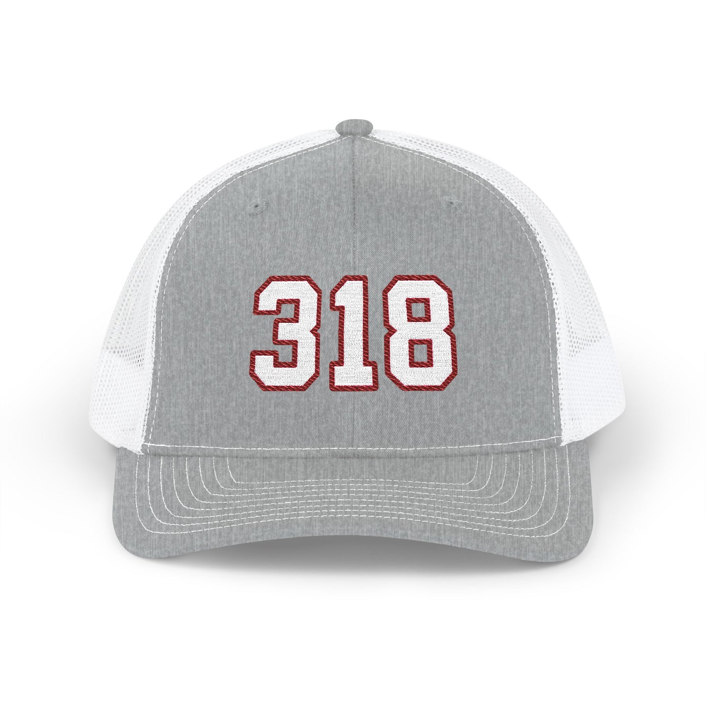 318 white embroidered mesh trucker snapback hat – 318 Supply Co.