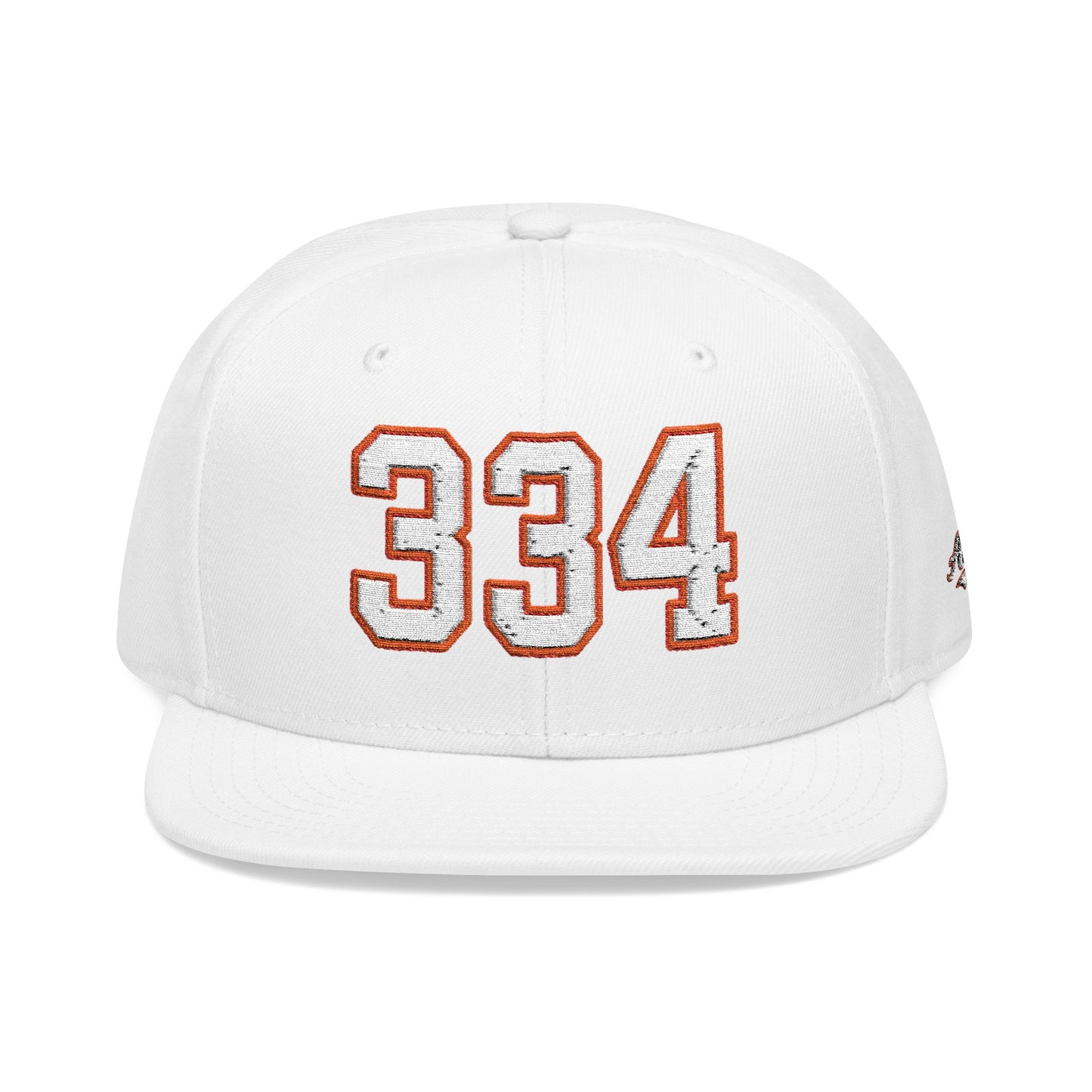 334 white embroidered snapback hat vintage varsity style – 318 Supply Co.