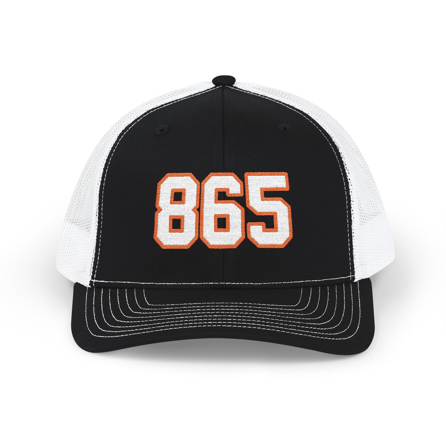 865 white embroidered mesh trucker snapback hat – 318 Supply Co.