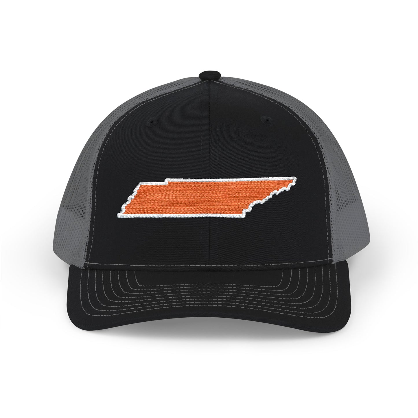 Orange Tennessee Outline Trucker Cap — Distressed State Hat