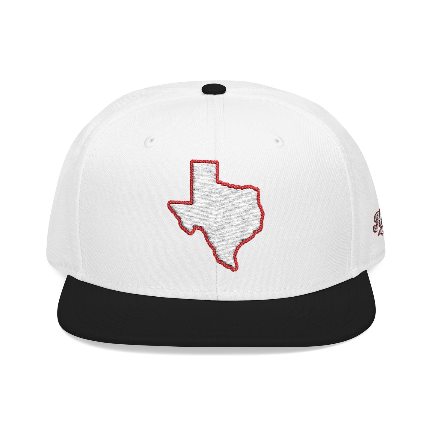 Texas state outline white embroidered snapback hat – 318 Supply Co.