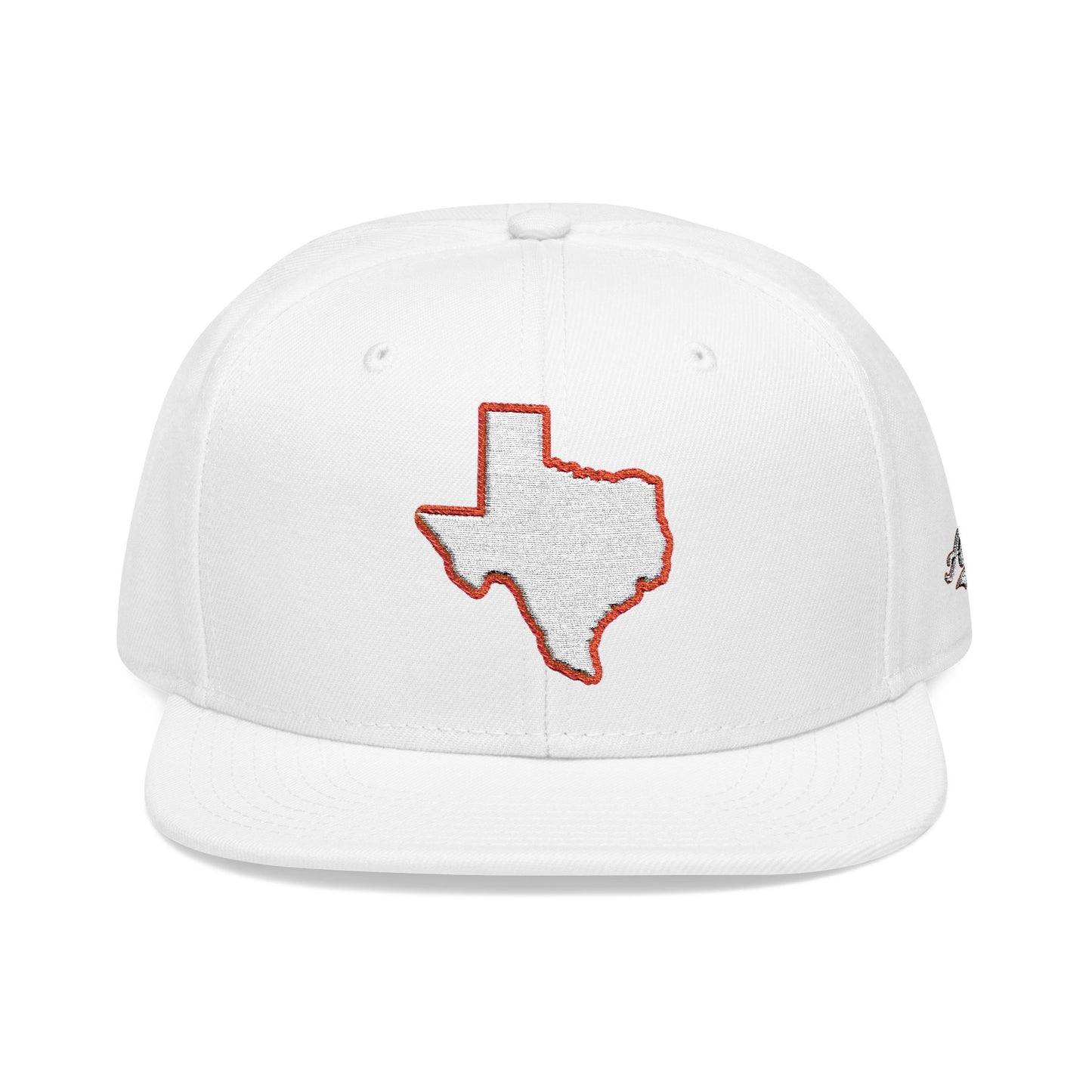 Texas state outline white embroidered snapback hat – 318 Supply Co.