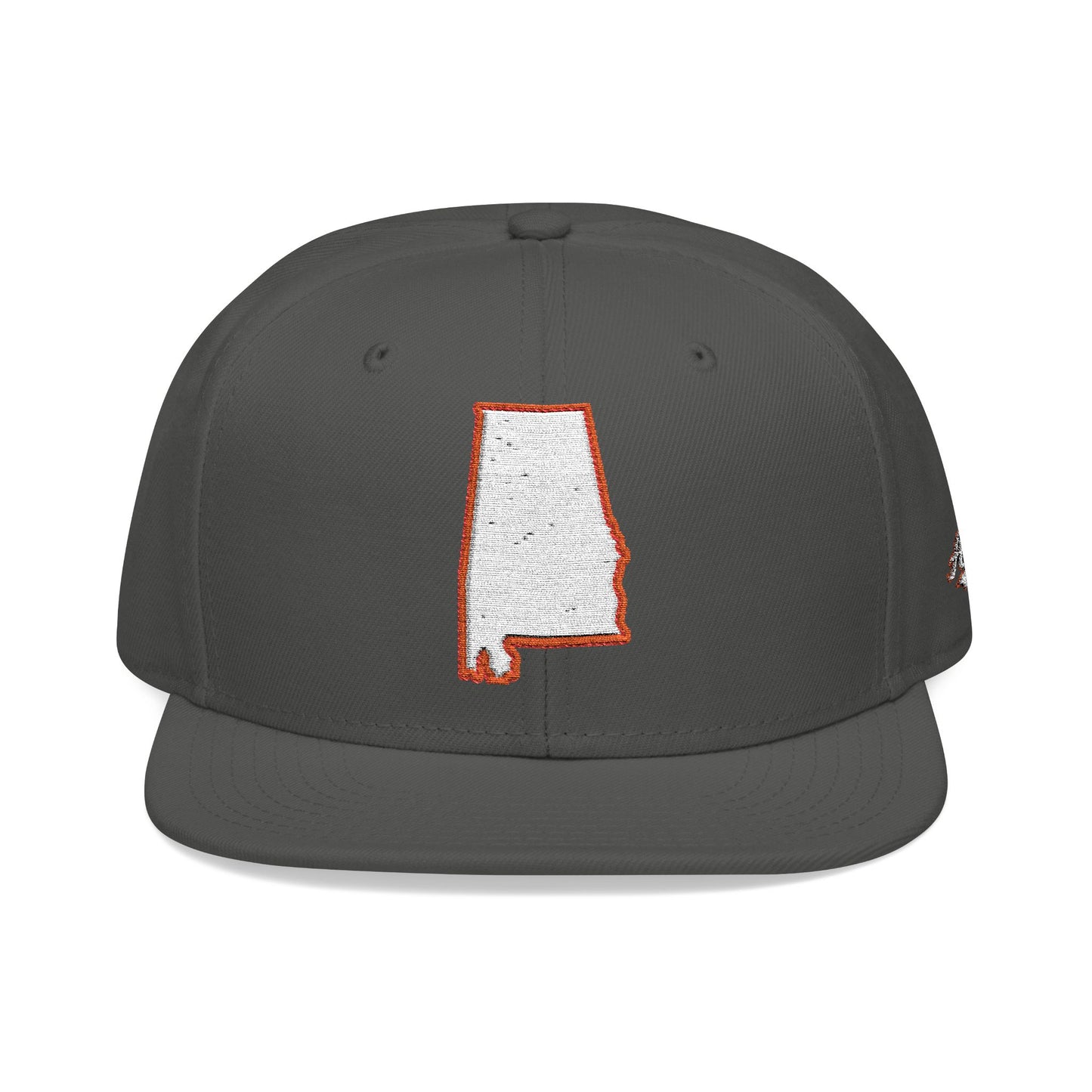 Alabama state outline white embroidered snapback hat – 318 Supply Co.