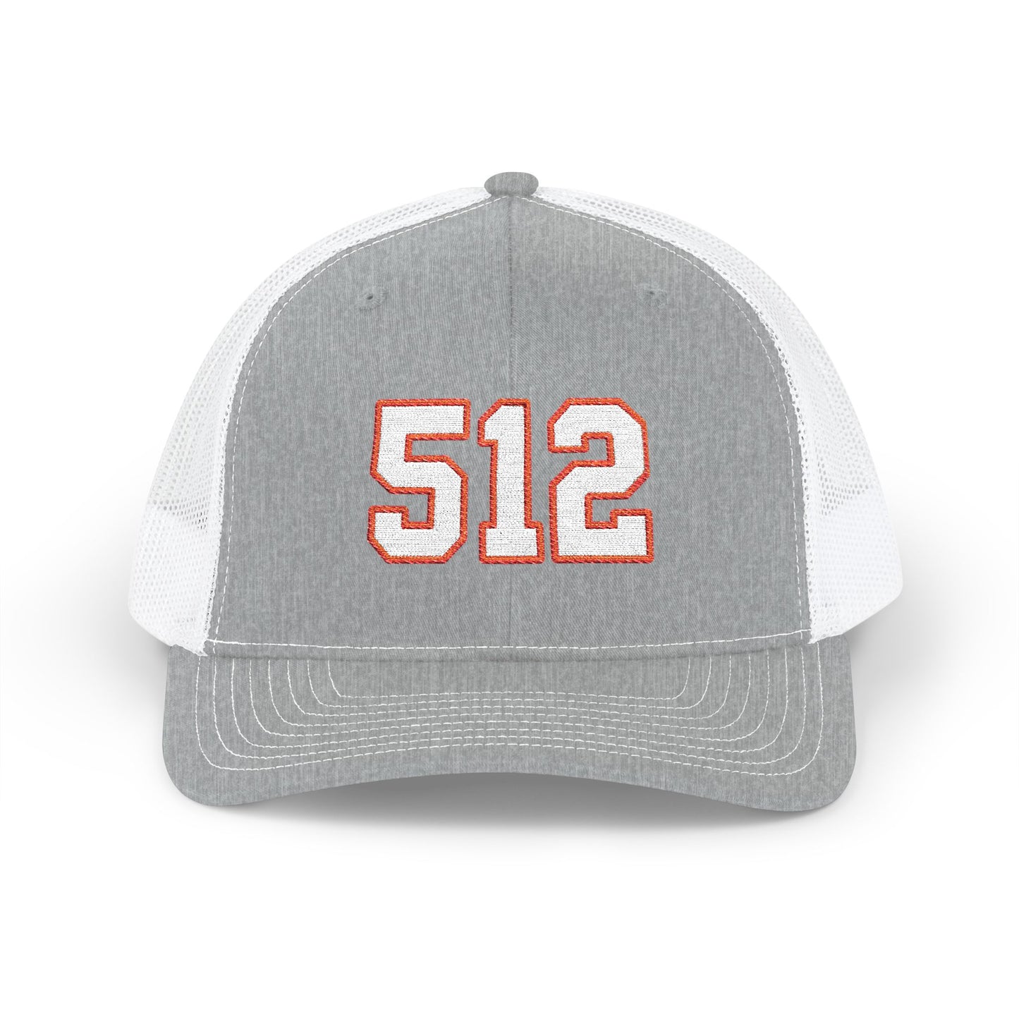 512 white embroidered mesh trucker snapback hat – 318 Supply Co.