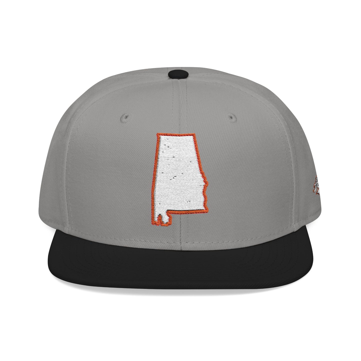 Alabama state outline white embroidered snapback hat – 318 Supply Co.