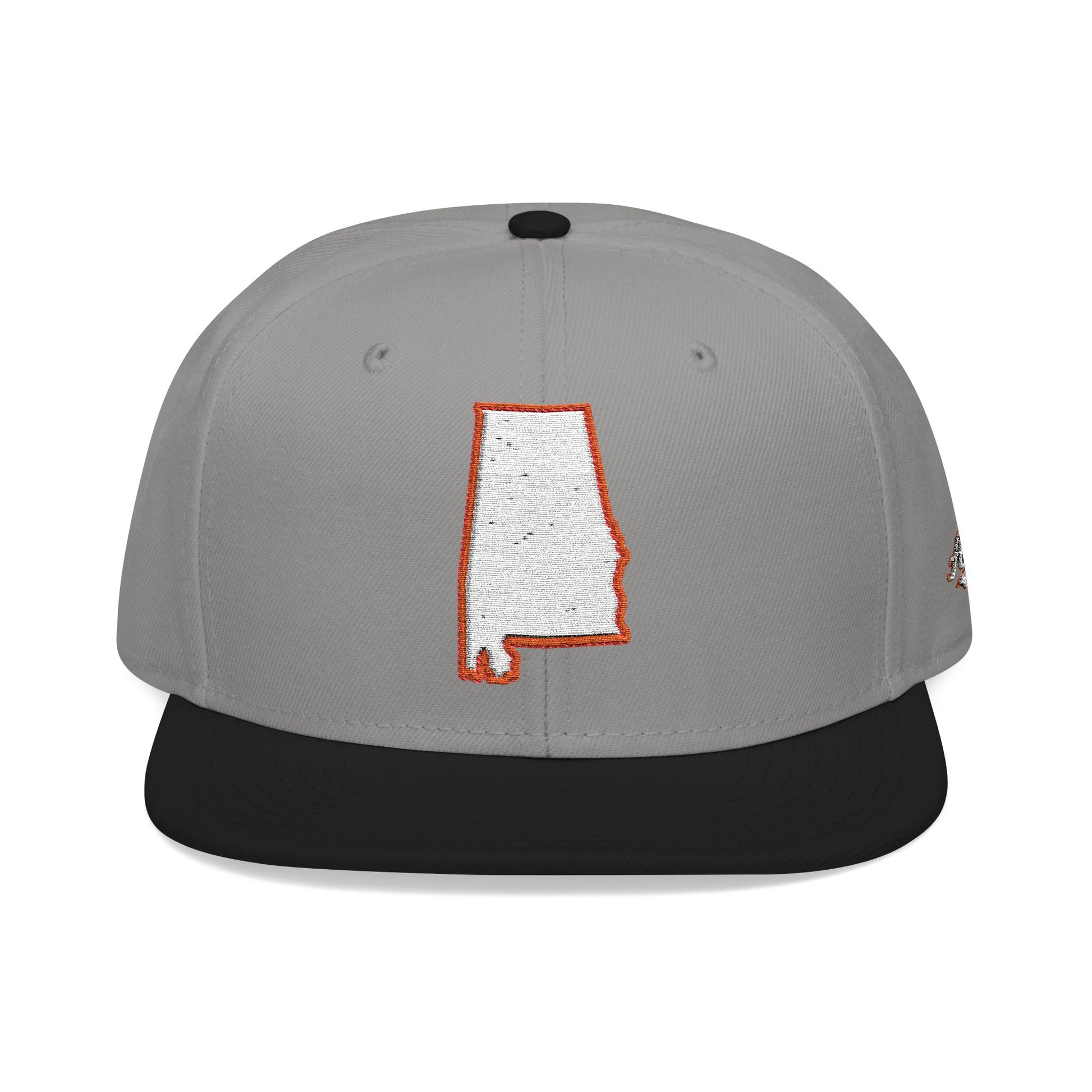 Alabama state outline white embroidered snapback hat – 318 Supply Co.