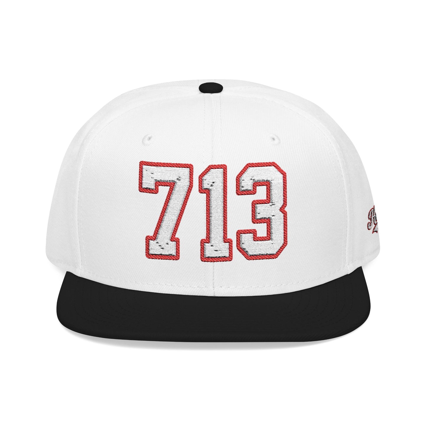 713 white embroidered snapback hat vintage varsity style – 318 Supply Co.