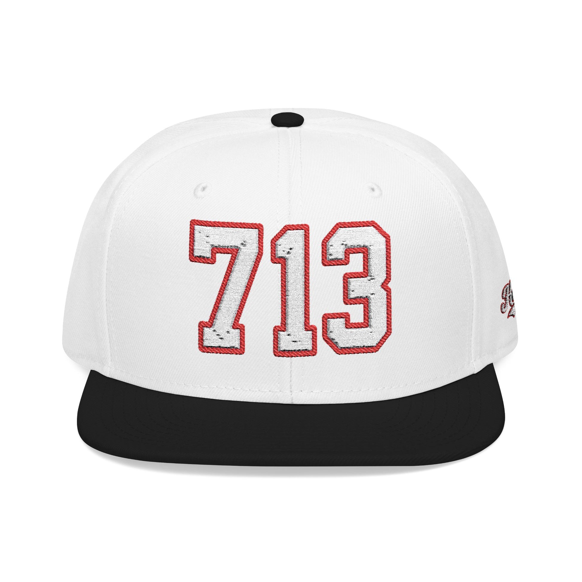 713 white embroidered snapback hat vintage varsity style – 318 Supply Co.