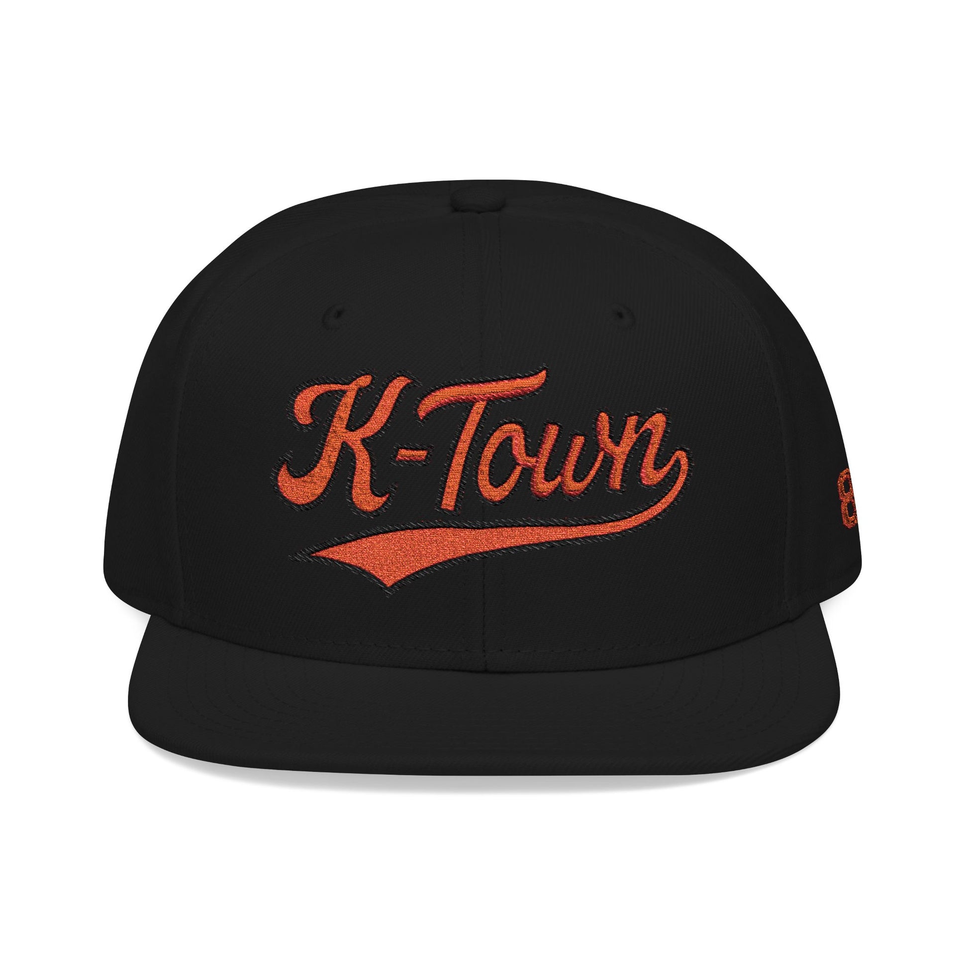 Black cap with Orange 'K-Town' text on a white background