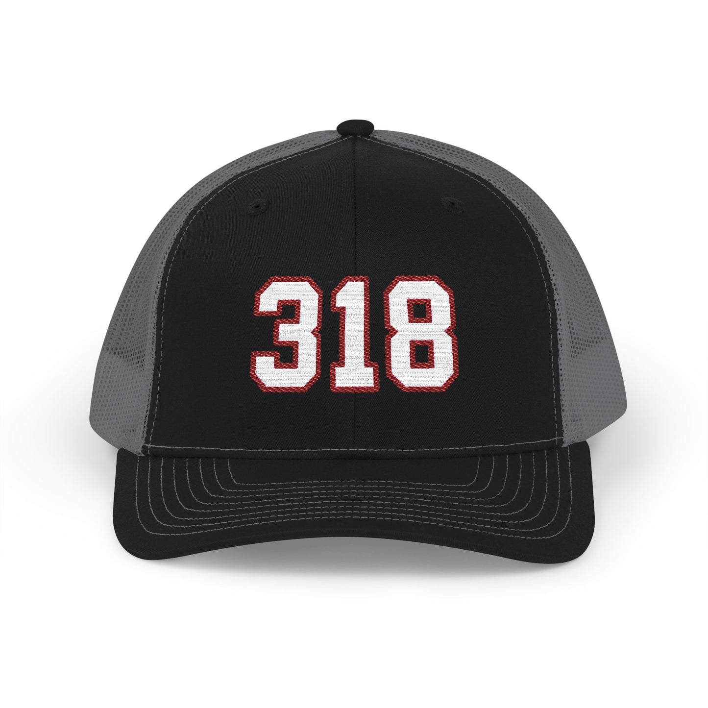 318 white embroidered mesh trucker snapback hat – 318 Supply Co.