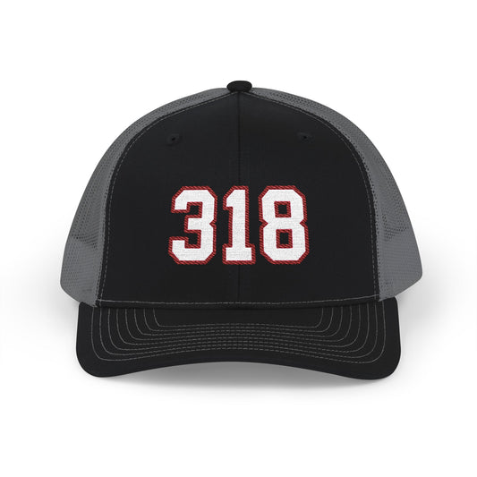 318 white embroidered mesh trucker snapback hat – 318 Supply Co.