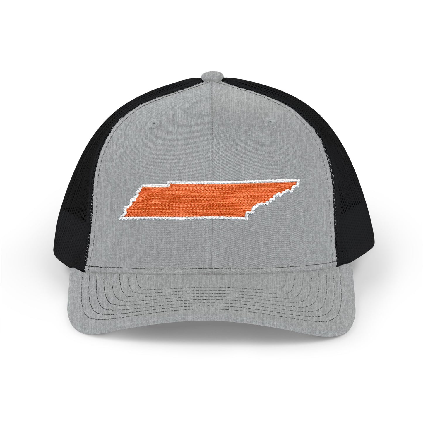 Orange Tennessee Outline Trucker Cap — Distressed State Hat