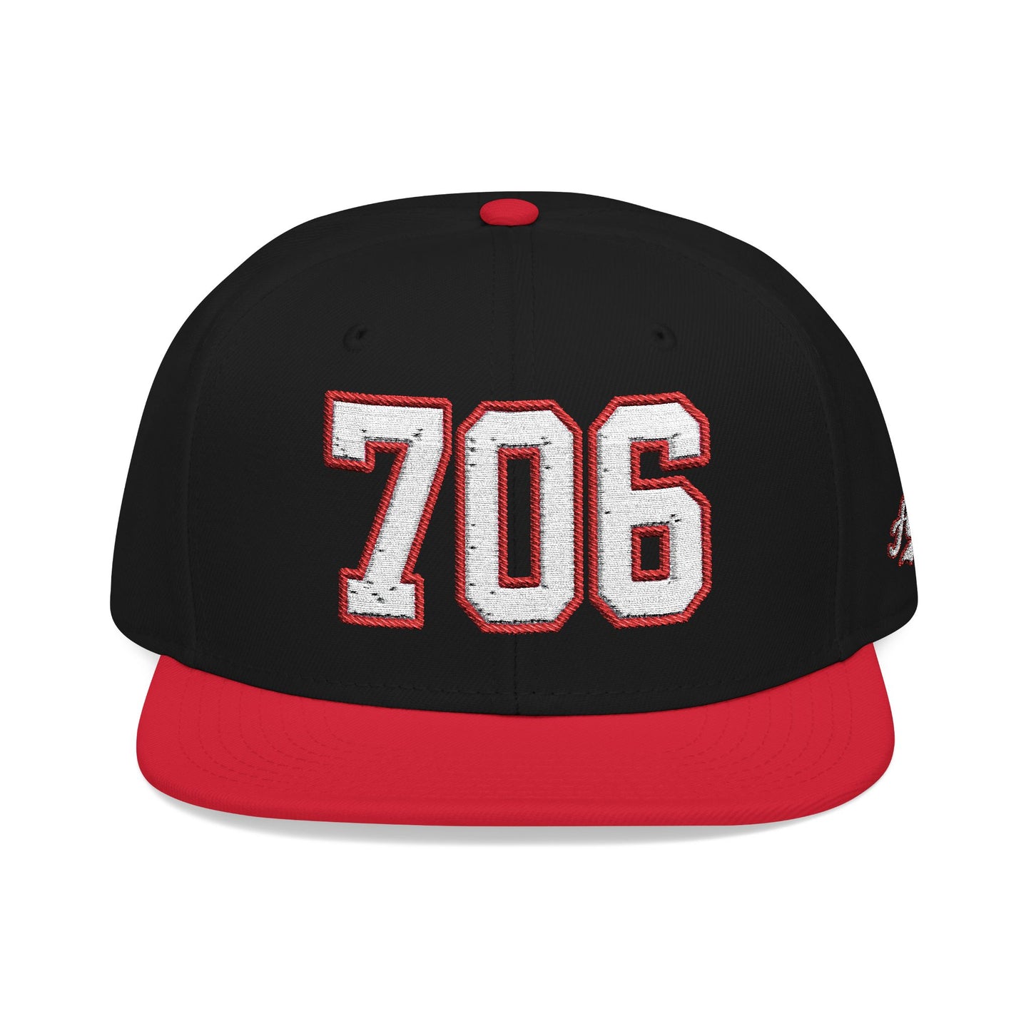 706 white embroidered snapback hat vintage varsity style – 318 Supply Co.
