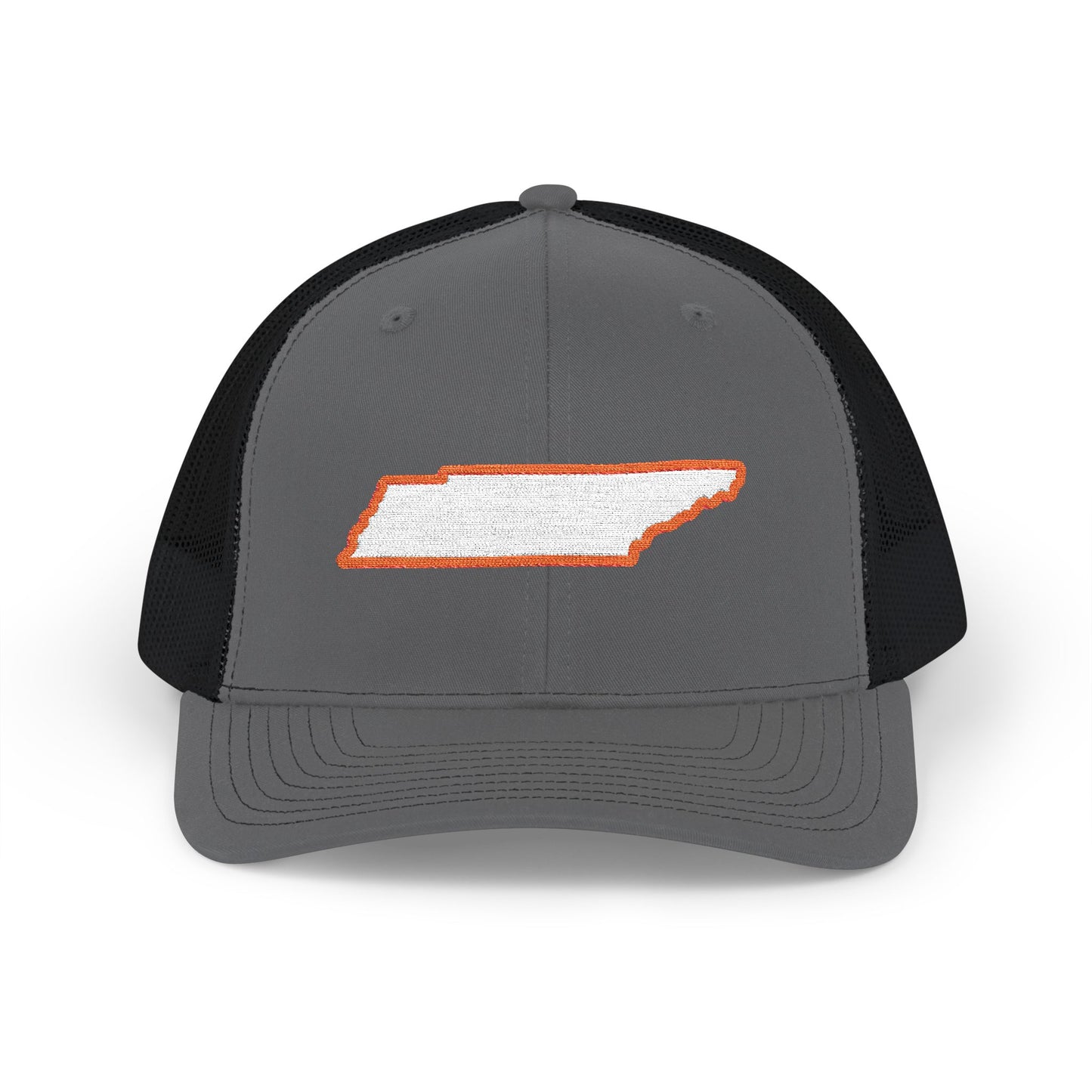 Tennessee outline distressed trucker cap white embroidered – 318 Supply Co.