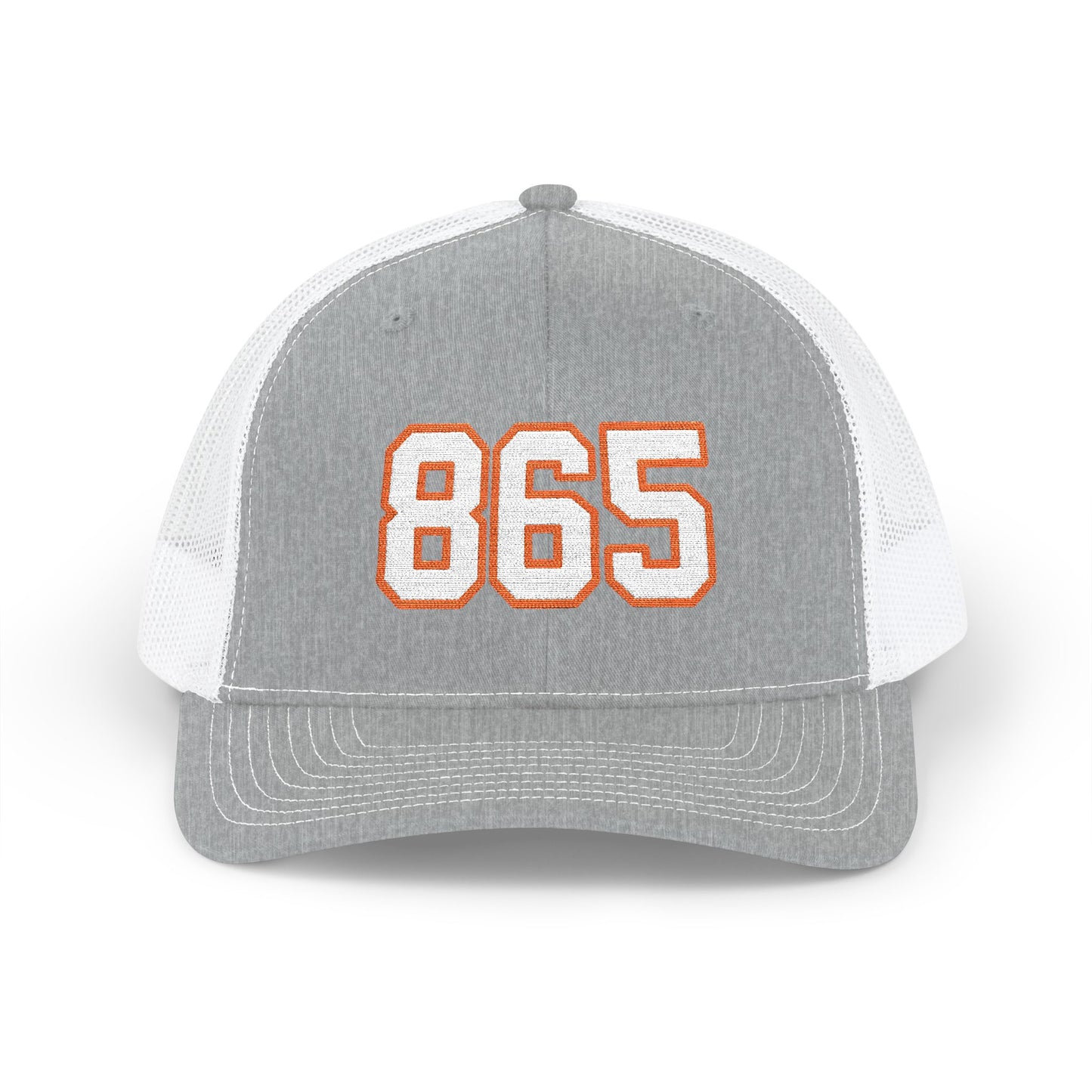 865 white embroidered mesh trucker snapback hat – 318 Supply Co.