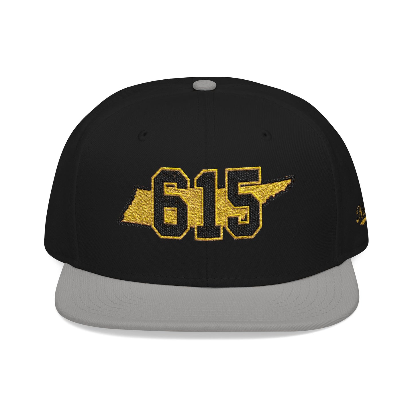 Tennessee Snapback Hat — Gold Embroidered State Outline Cap