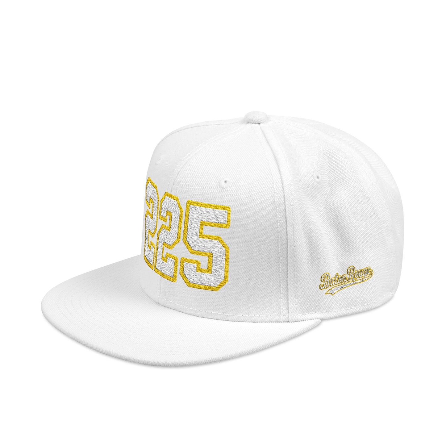 225 white embroidered snapback hat vintage varsity style – 318 Supply Co.
