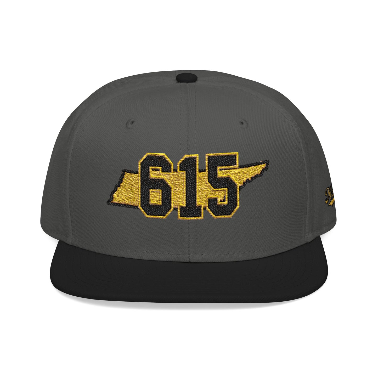 Tennessee Snapback Hat — Gold Embroidered State Outline Cap