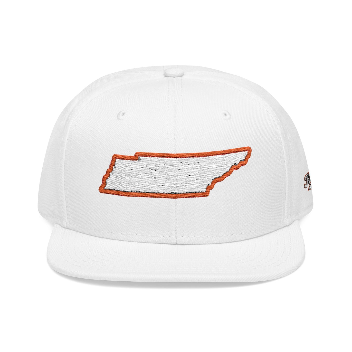 Tennessee state outline white embroidered snapback hat – 318 Supply Co.