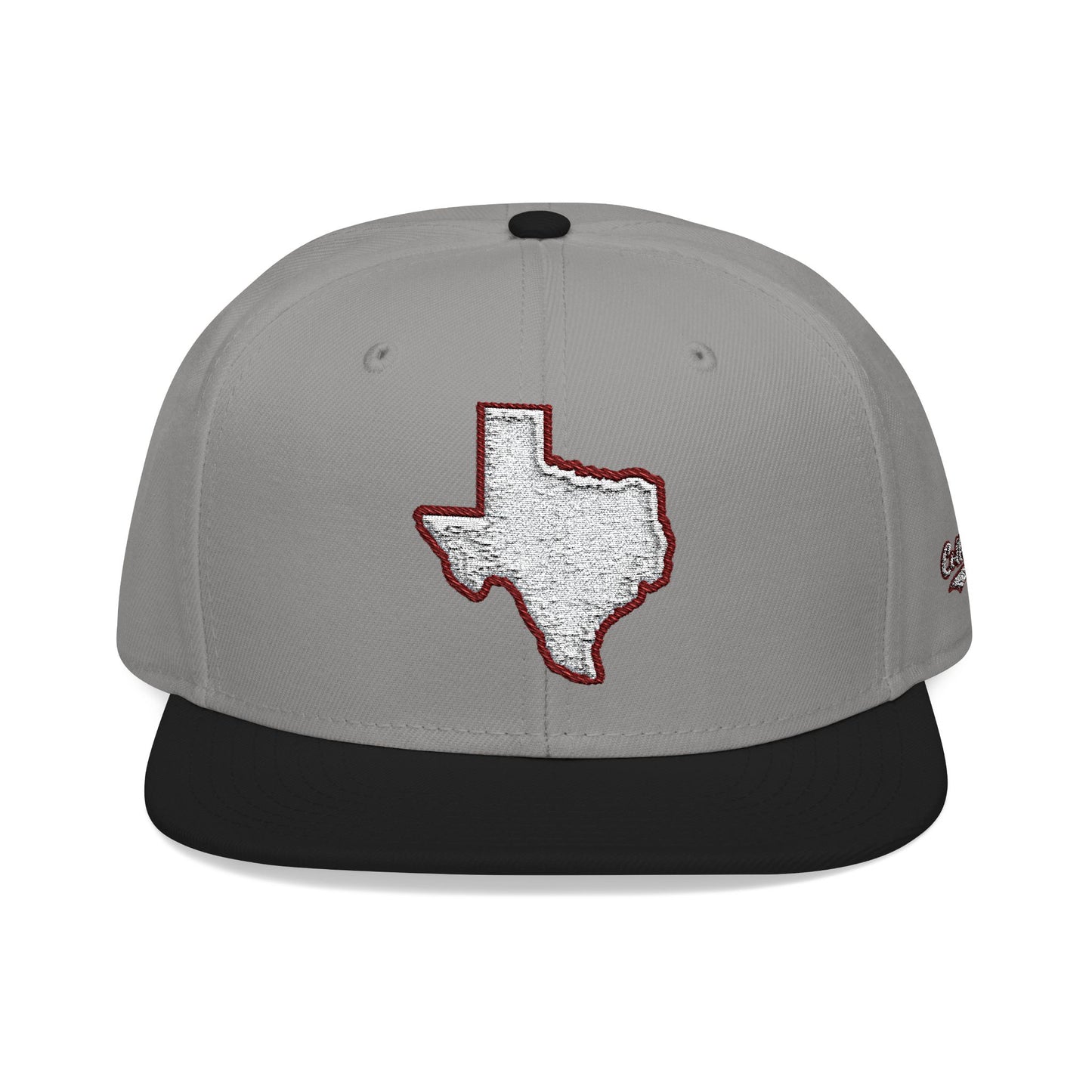 Texas state outline white embroidered snapback hat – 318 Supply Co.