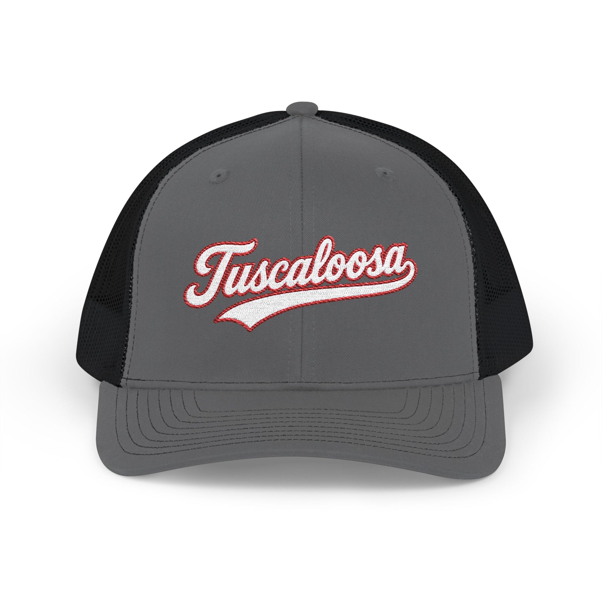 Tuscaloosa white script retro embroidered trucker cap – 318 Supply Co.
