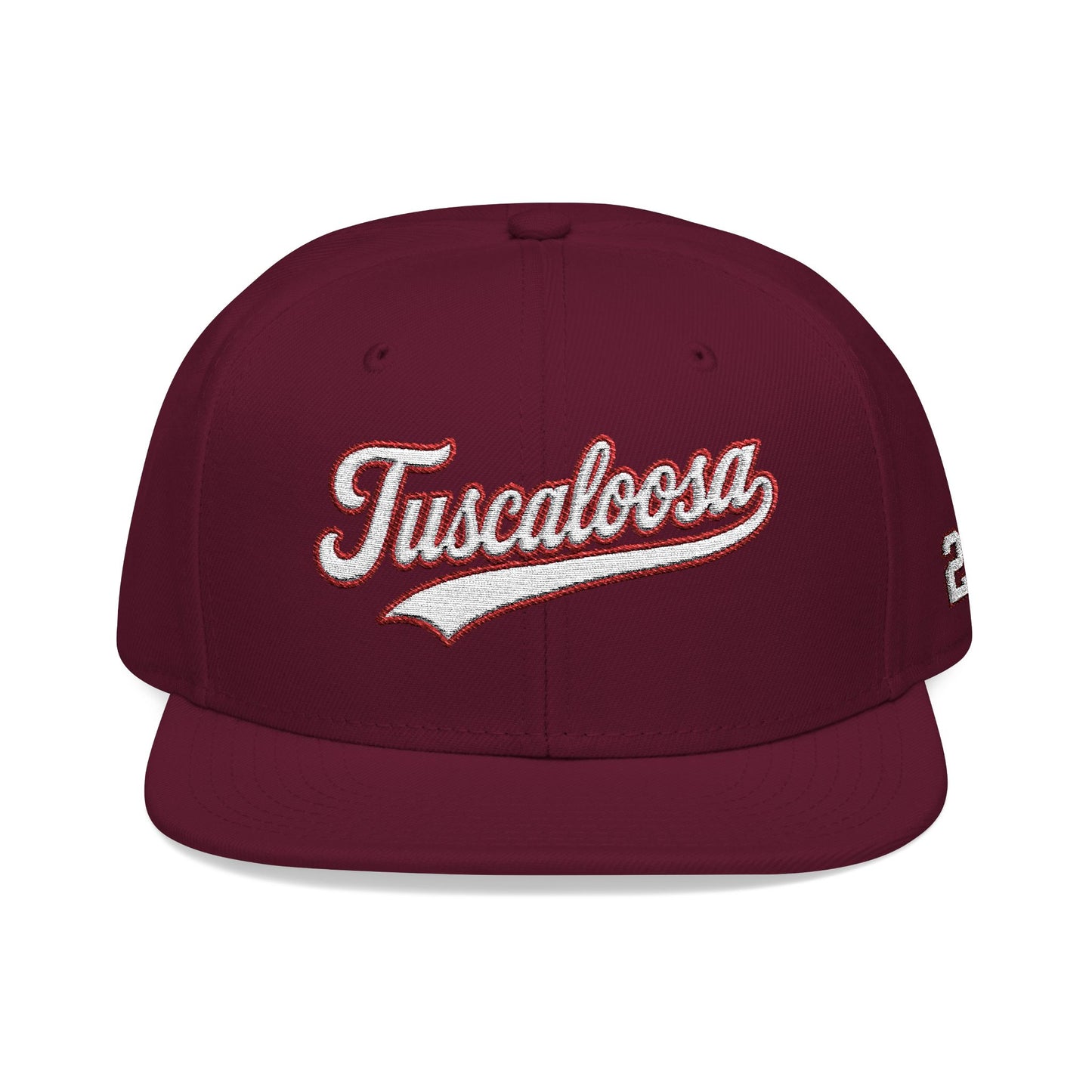 Tuscaloosa white script embroidered snapback hat with 205 side stitch – 318 Supply Co.