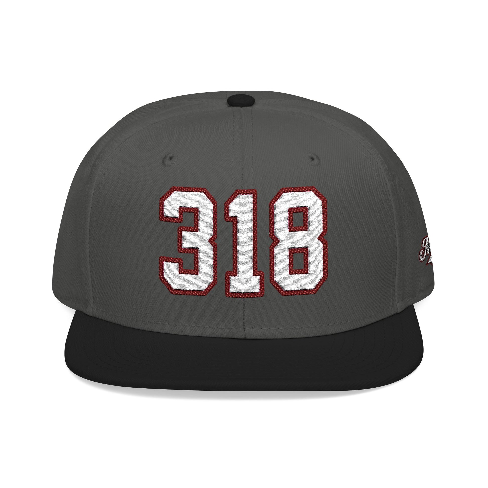 318 white embroidered snapback hat vintage varsity style – 318 Supply Co.