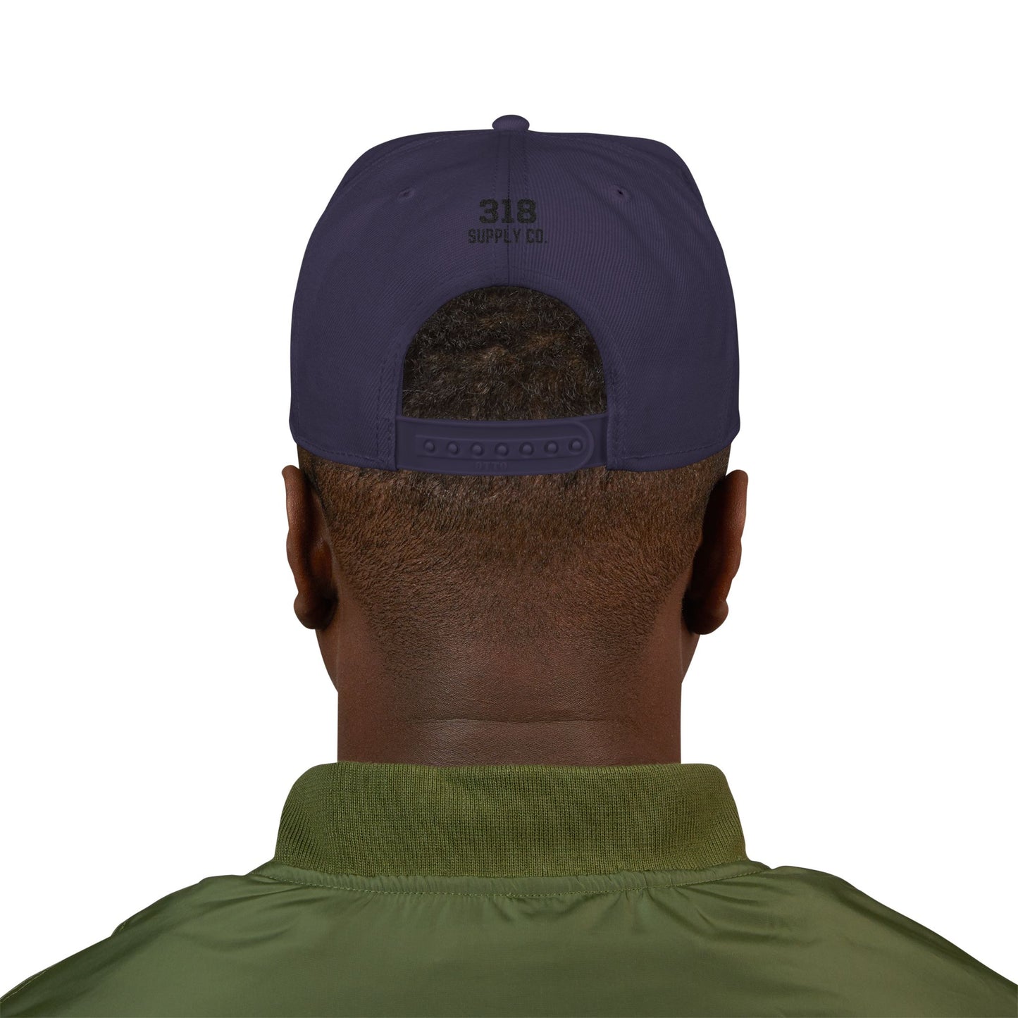 Alabama state outline white embroidered snapback hat – 318 Supply Co.
