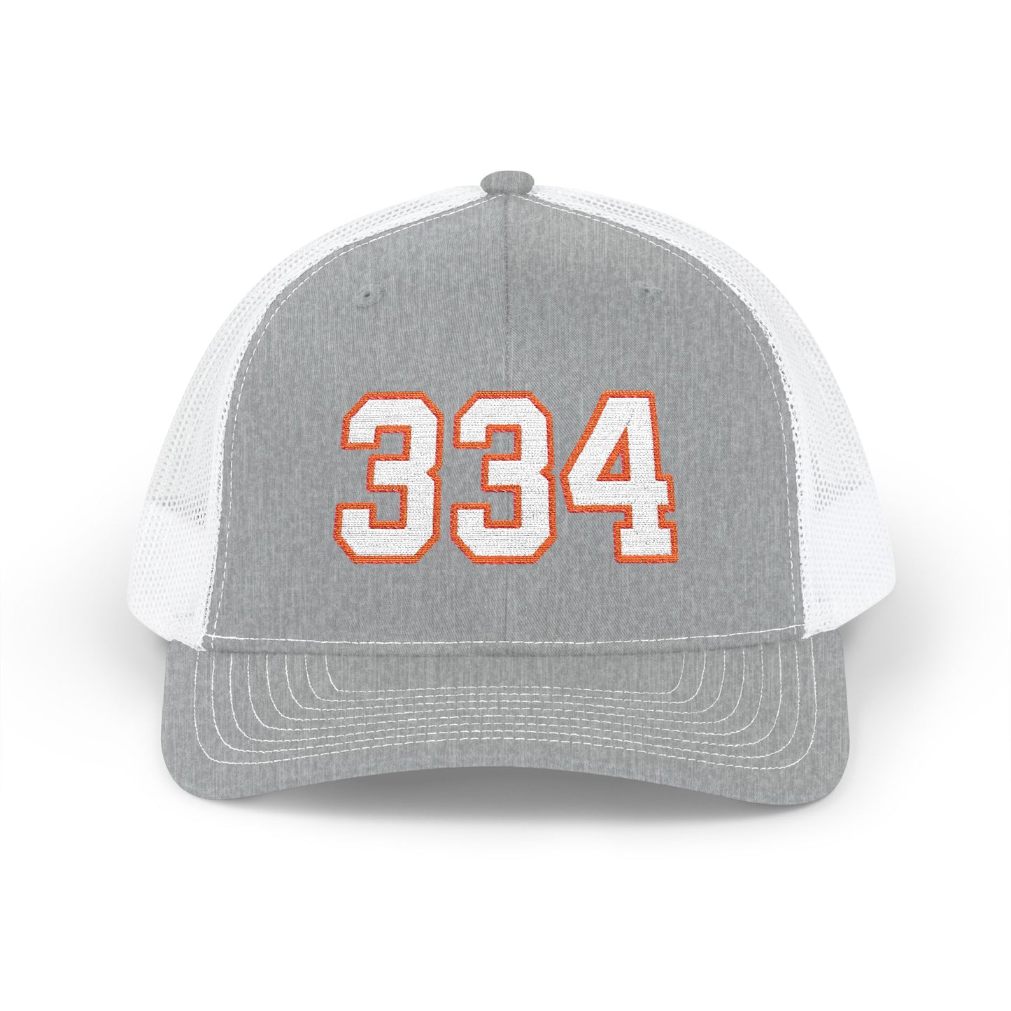 334 white embroidered mesh trucker snapback hat – 318 Supply Co.