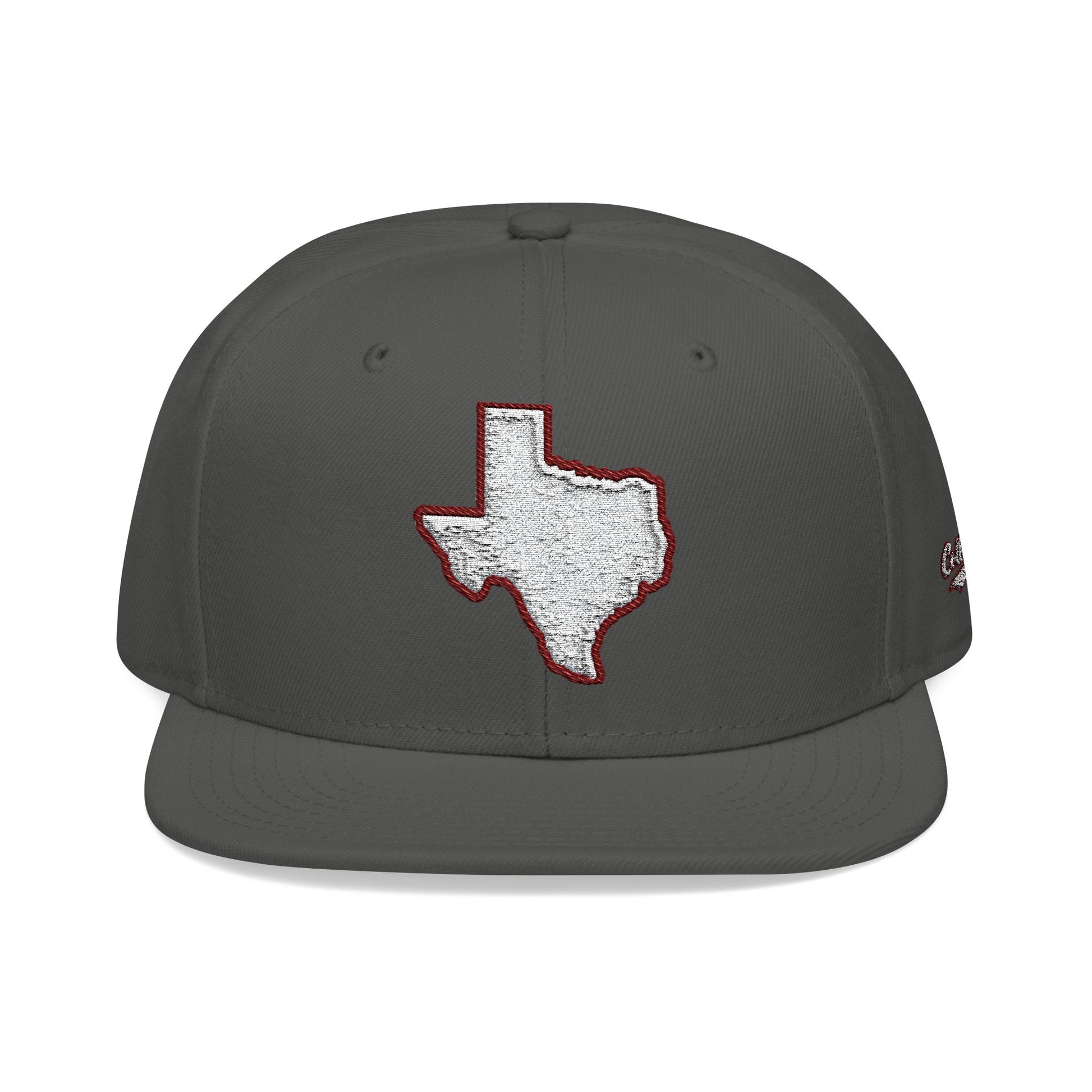 Texas state outline white embroidered snapback hat – 318 Supply Co.