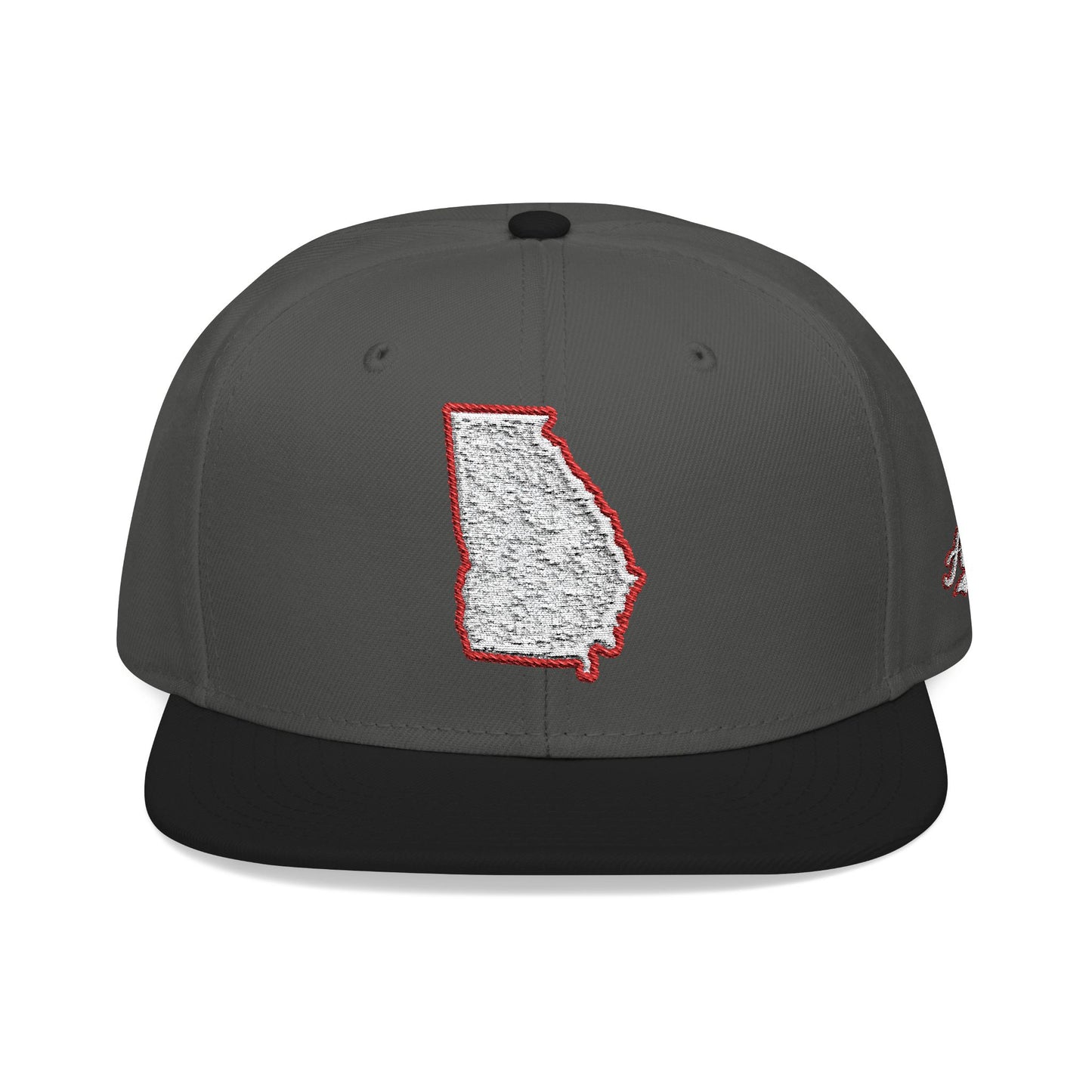 Georgia state outline white embroidered snapback hat – 318 Supply Co.
