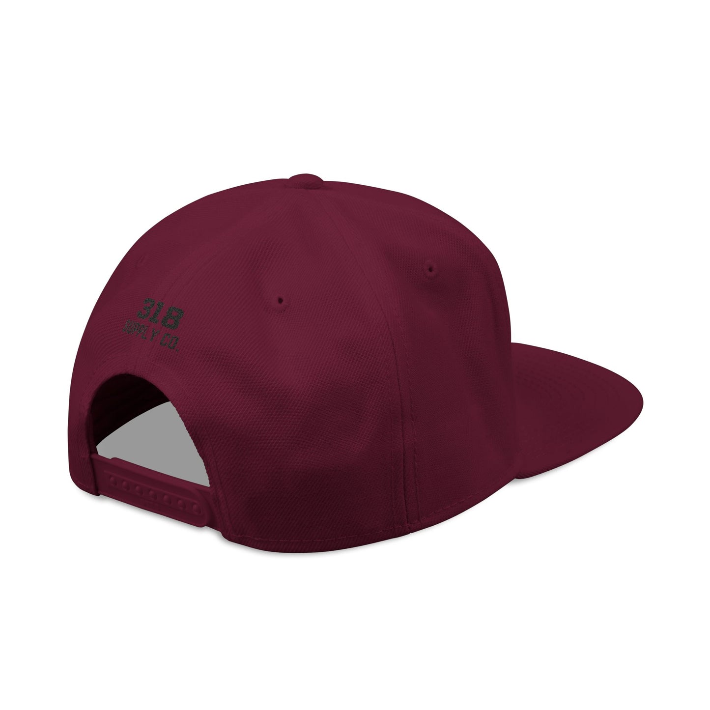 Louisiana Snapback Hat — Maroon & Gold Embroidered State Outline Cap
