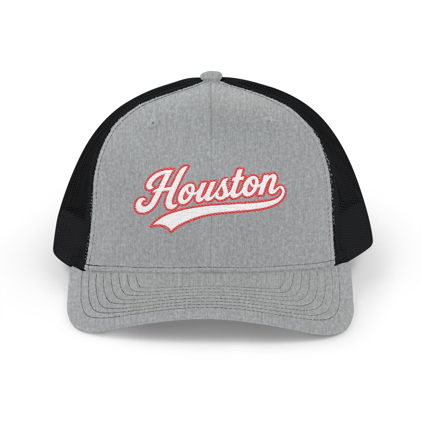 Houston white script retro embroidered trucker cap – 318 Supply Co.